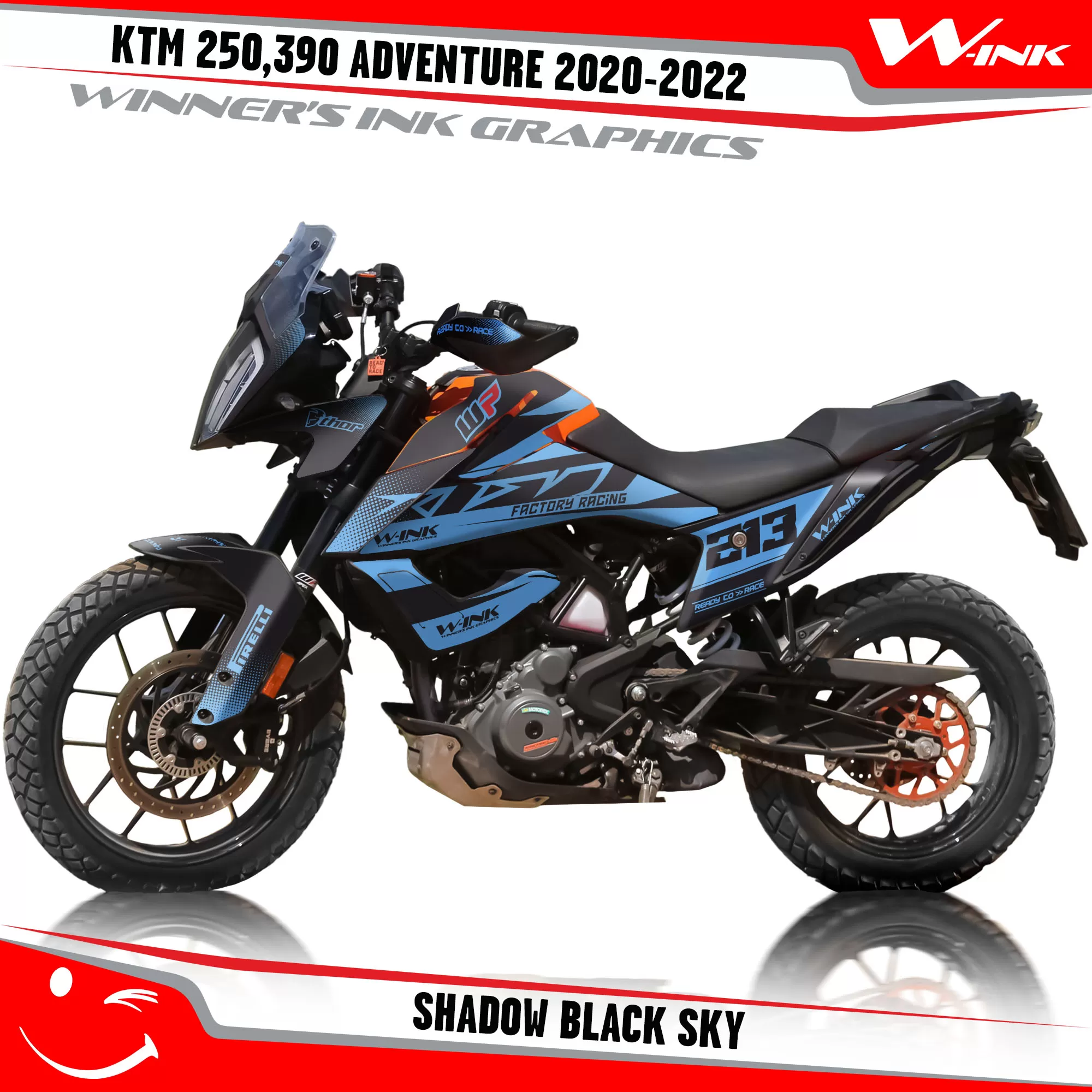 Adventure-250-390-2020-2021-2022-graphics-kit-and-decals-with-designs-Shadow-Black-Sky
