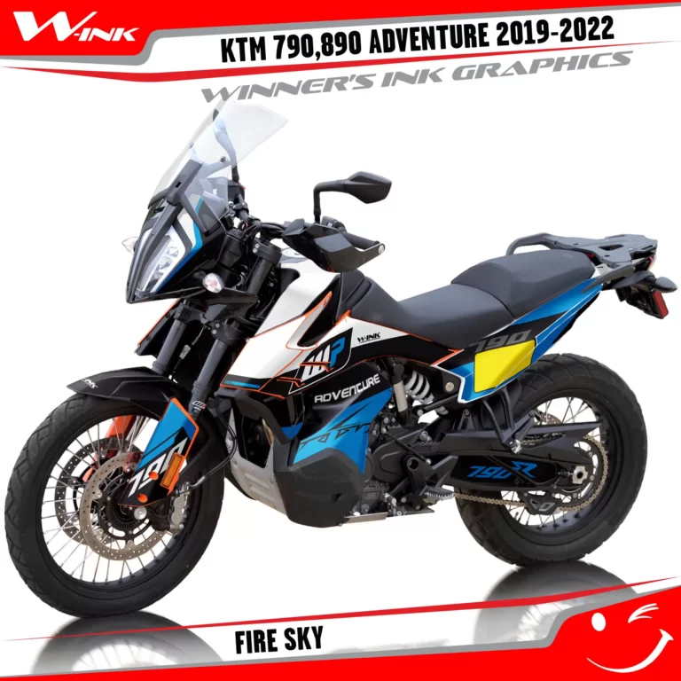 Adventure-790-890-2019-2020-2021-2022-graphics-kit-and-decals-with-designs-Fire-Sky