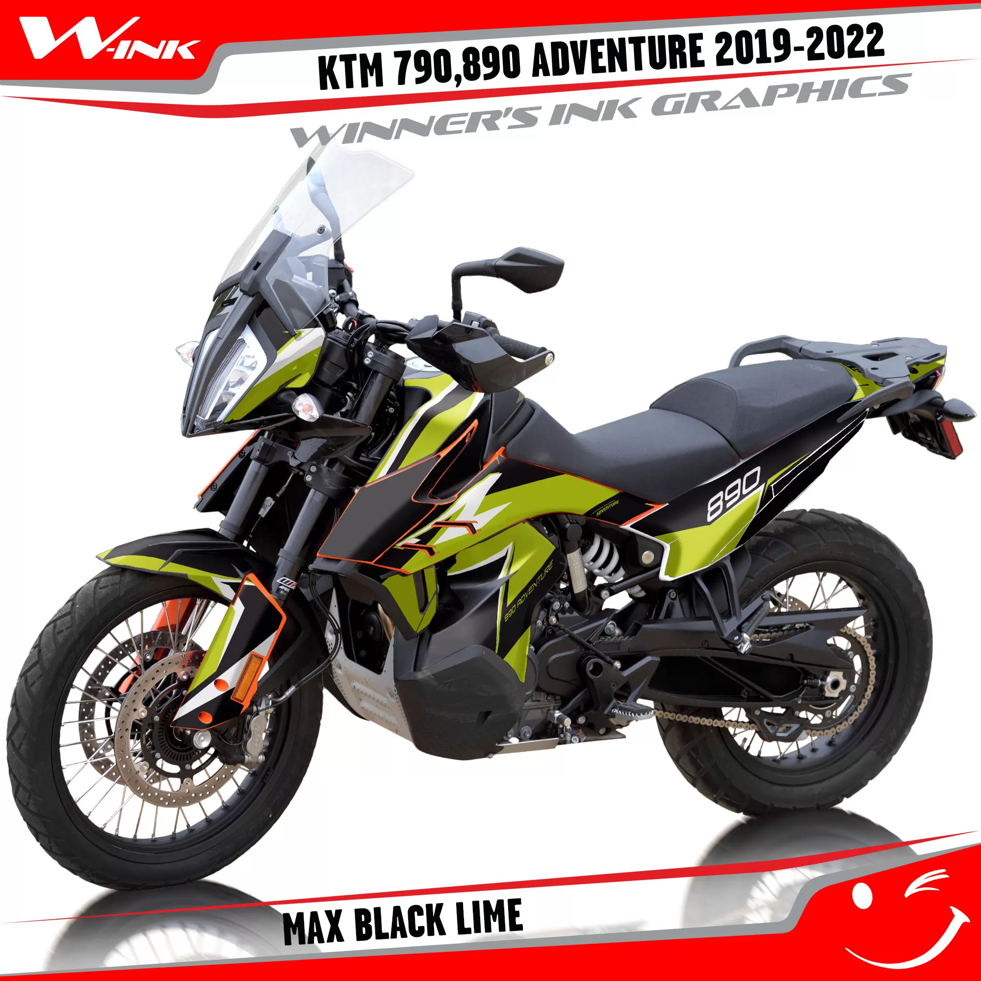 Adventure-790-890-2019-2020-2021-2022-graphics-kit-and-decals-with-designs-Max-Black-Lime