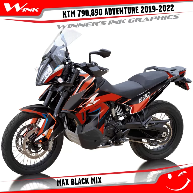 Adventure-790-890-2019-2020-2021-2022-graphics-kit-and-decals-with-designs-Max-Black-Mix