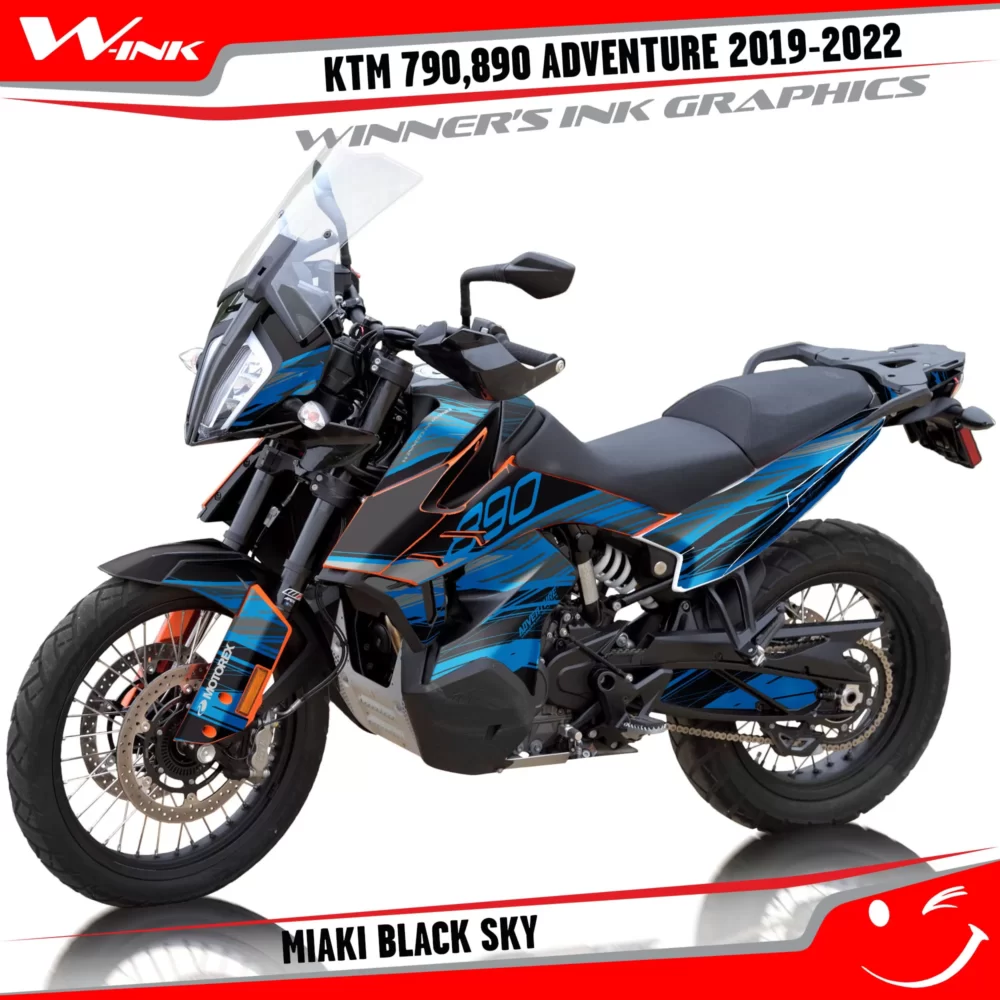 Adventure-790-890-2019-2020-2021-2022-graphics-kit-and-decals-with-designs-Miaki-Black-Sky