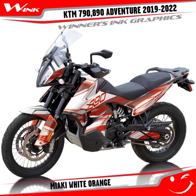 Adventure-790-890-2019-2020-2021-2022-graphics-kit-and-decals-with-designs-Miaki-White-Orange