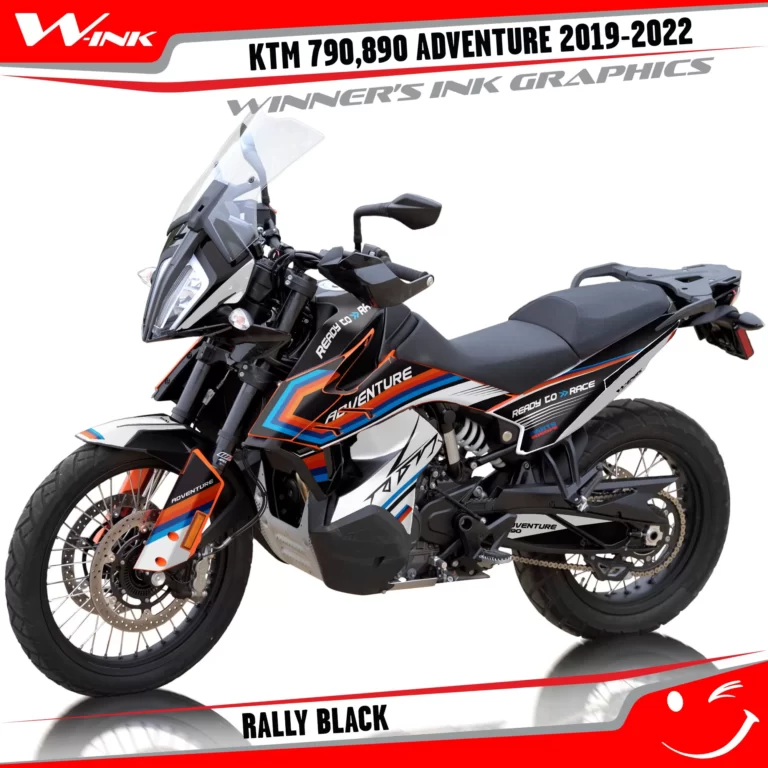 Adventure-790-890-2019-2020-2021-2022-graphics-kit-and-decals-with-designs-Rally-Black