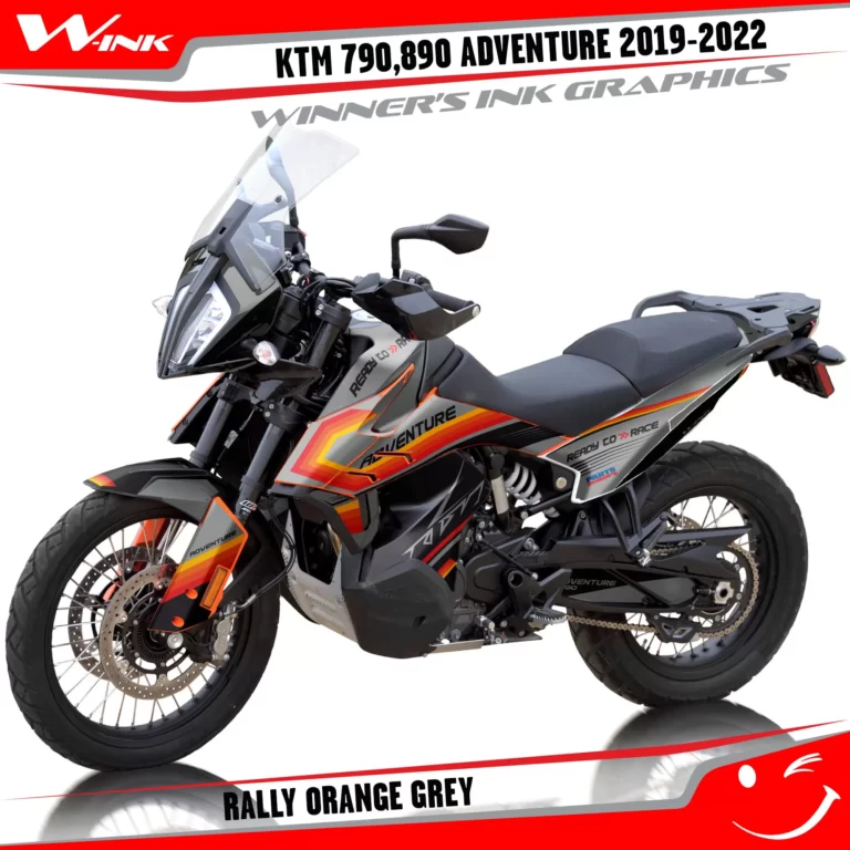 Adventure-790-890-2019-2020-2021-2022-graphics-kit-and-decals-with-designs-Rally-Orange-Grey