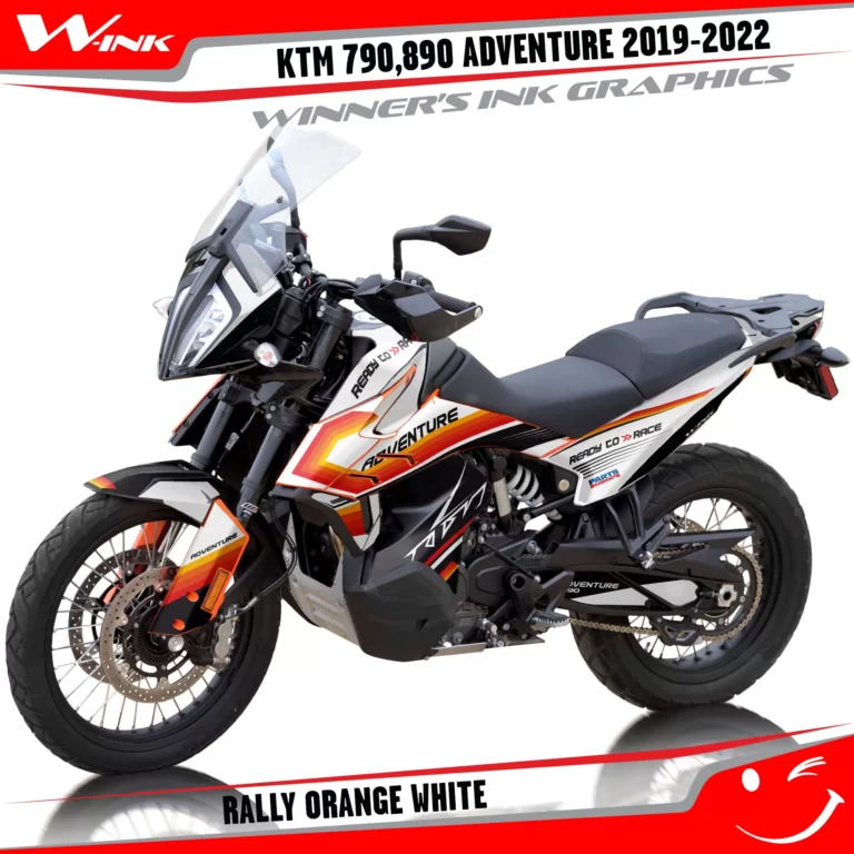 Adventure-790-890-2019-2020-2021-2022-graphics-kit-and-decals-with-designs- Rally-Orange-White
