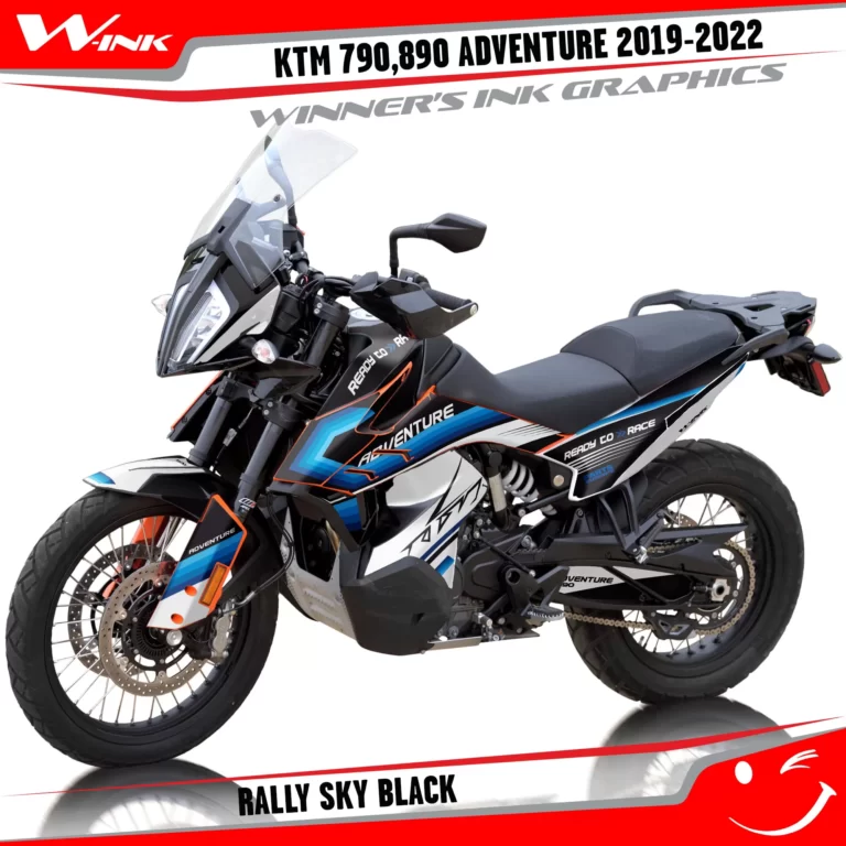 Adventure-790-890-2019-2020-2021-2022-graphics-kit-and-decals-with-designs-Rally-Sky-Black
