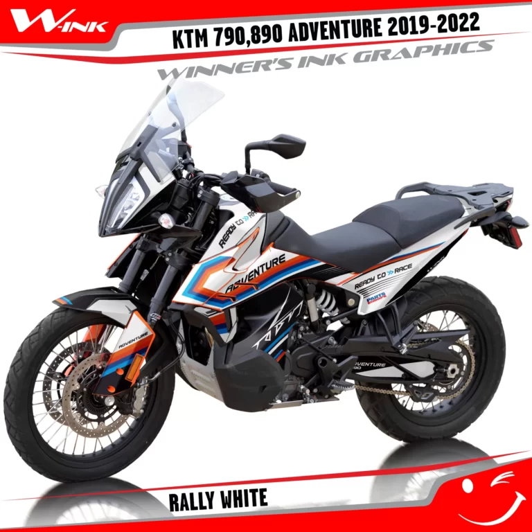 Adventure-790-890-2019-2020-2021-2022-graphics-kit-and-decals-with-designs-Rally-White
