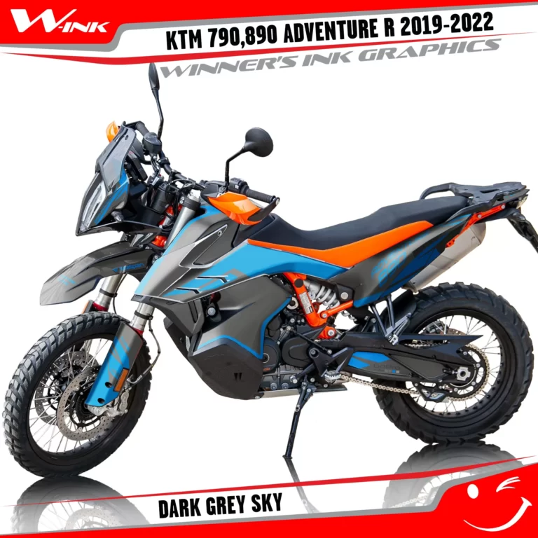Adventure-R-790-890-2019-2020-2021-2022-graphics-kit-and-decals-with-designs-Dark-Grey-Sky