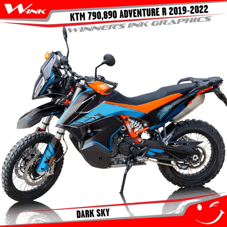 Adventure-R-790-890-2019-2020-2021-2022-graphics-kit-and-decals-with-designs-Dark-Sky