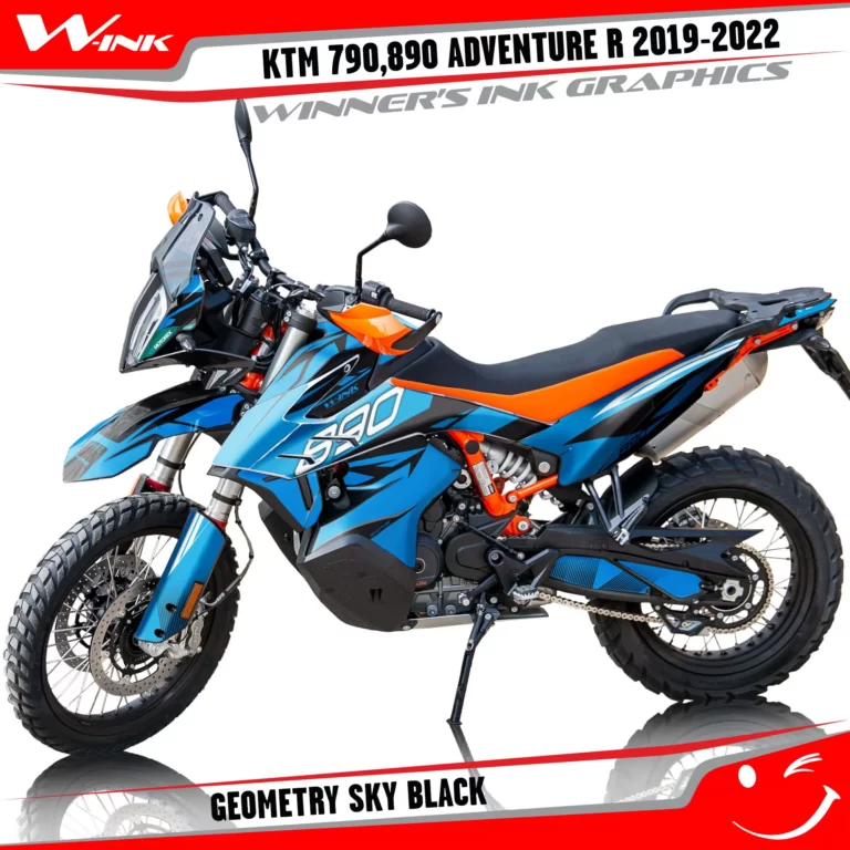 Adventure-R-790-890-2019-2020-2021-2022-graphics-kit-and-decals-with-designs-Geometry-Sky-Black
