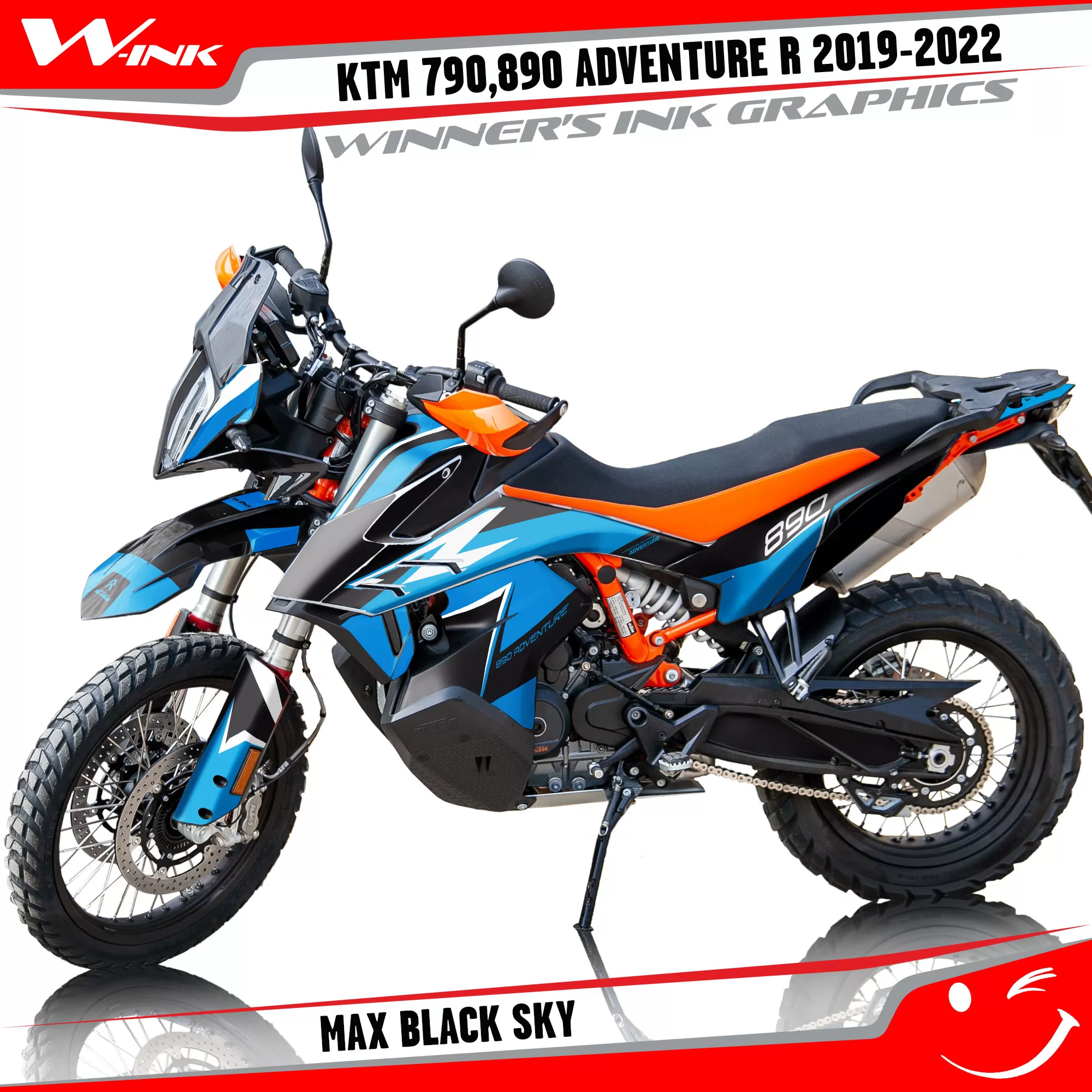 Adventure-R-790-890-2019-2020-2021-2022-graphics-kit-and-decals-with-designs-Max-Black-Sky