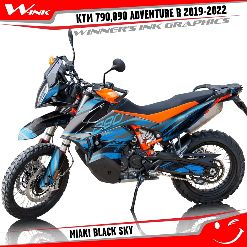 Adventure-R-790-890-2019-2020-2021-2022-graphics-kit-and-decals-with-designs-Miaki-Black-Sky