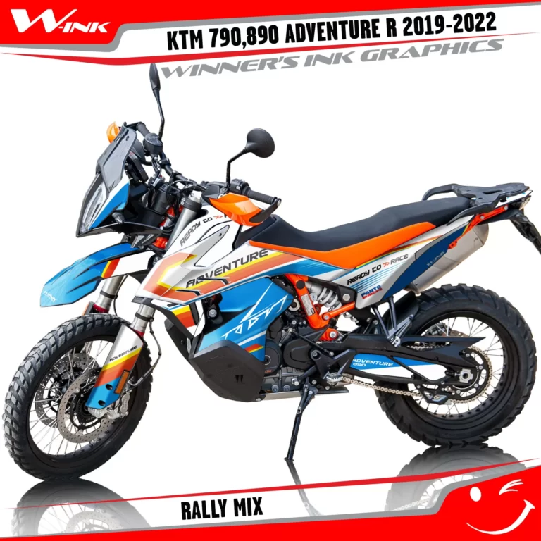 Adventure-R-790-890-2019-2020-2021-2022-graphics-kit-and-decals-with-designs-Rally-Mix