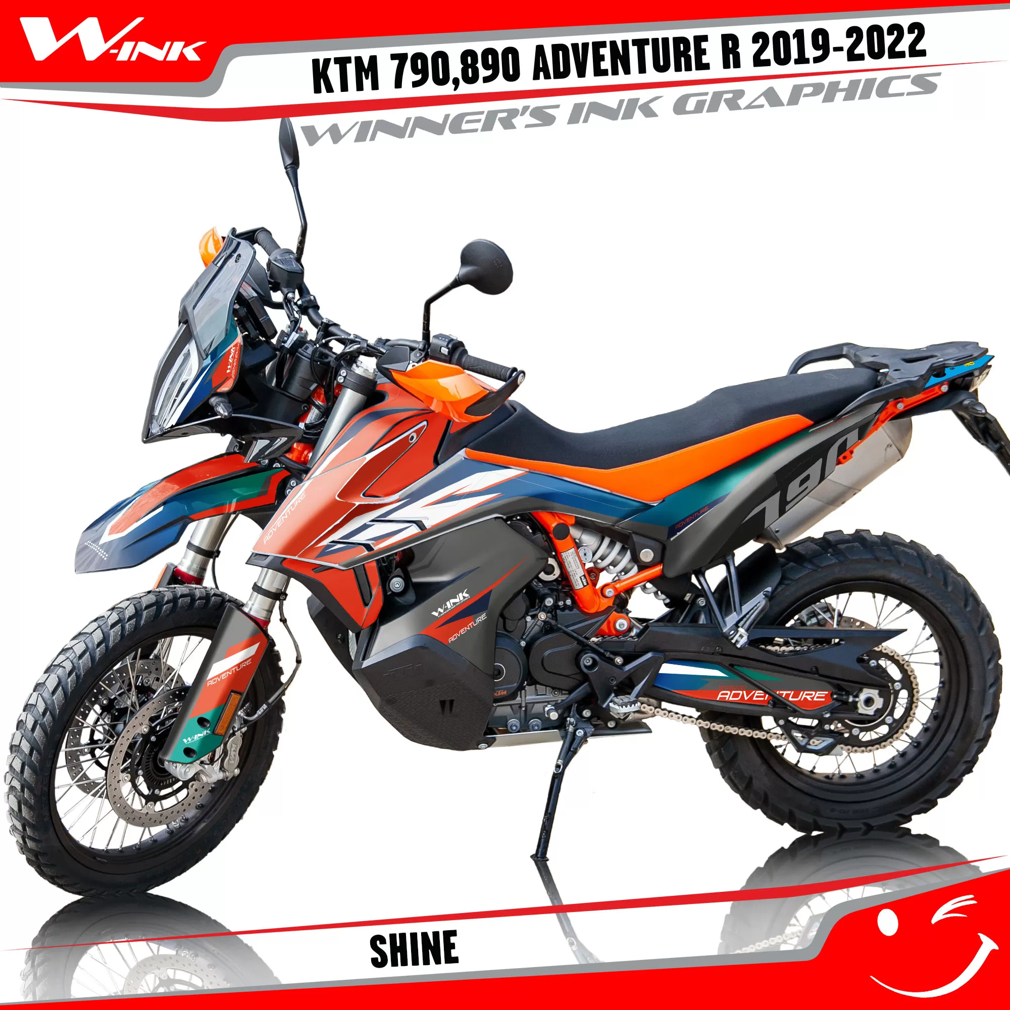 Adventure-R-790-890-2019-2020-2021-2022-graphics-kit-and-decals-with-designs-Shine