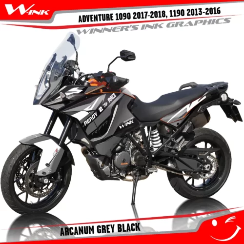 KTM-Adventure-1090-2017-2018-2019-1190-2013-2014-2015-2016-graphics-kit-and-decals-with-designs-Arcanum-Grey-Black
