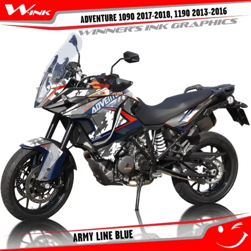 KTM-Adventure-1090-2017-2018-2019-1190-2013-2014-2015-2016-graphics-kit-and-decals-with-designs-Army-Line-Blue