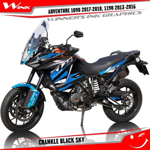 KTM-Adventure-1090-2017-2018-2019-1190-2013-2014-2015-2016-graphics-kit-and-decals-with-designs-Crankle-Black-Sky