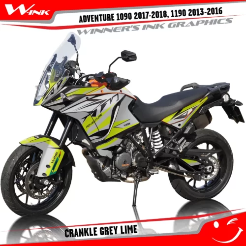 KTM-Adventure-1090-2017-2018-2019-1190-2013-2014-2015-2016-graphics-kit-and-decals-with-designs-Crankle-Grey-Lime