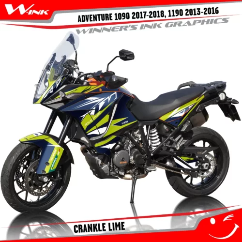 KTM-Adventure-1090-2017-2018-2019-1190-2013-2014-2015-2016-graphics-kit-and-decals-with-designs-Crankle-Lime