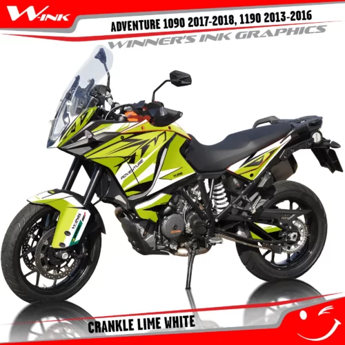 KTM-Adventure-1090-2017-2018-2019-1190-2013-2014-2015-2016-graphics-kit-and-decals-with-designs-Crankle-Lime-White