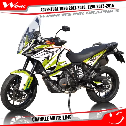 KTM-Adventure-1090-2017-2018-2019-1190-2013-2014-2015-2016-graphics-kit-and-decals-with-designs-Crankle-White-Lime