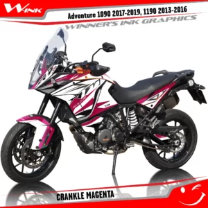 KTM-Adventure-1090-2017-2018-2019-1190-2013-2014-2015-2016-graphics-kit-and-decals-with-designs-Crankle-White-Magenta