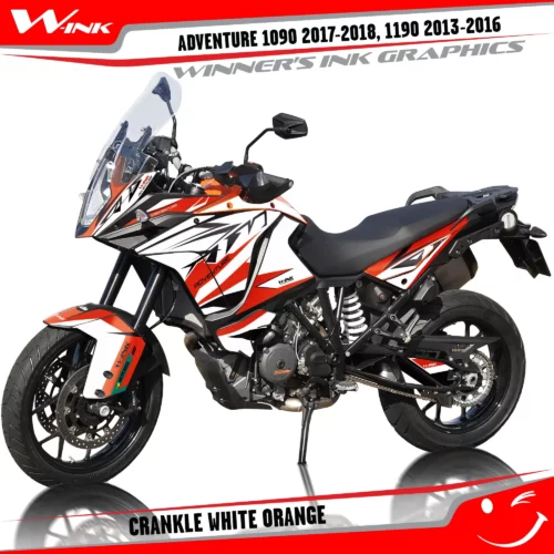 KTM-Adventure-1090-2017-2018-2019-1190-2013-2014-2015-2016-graphics-kit-and-decals-with-designs-Crankle-White-Orange