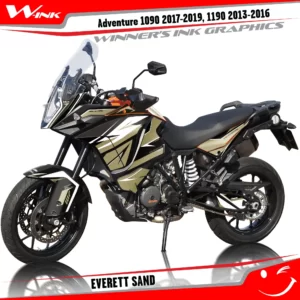 KTM-Adventure-1090-2017-2018-2019-1190-2013-2014-2015-2016-graphics-kit-and-decals-with-designs-Everett-Black-Sand