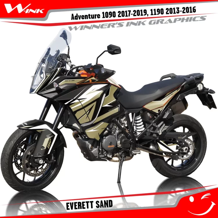 KTM-Adventure-1090-2017-2018-2019-1190-2013-2014-2015-2016-graphics-kit-and-decals-with-designs-Everett-Black-Sand