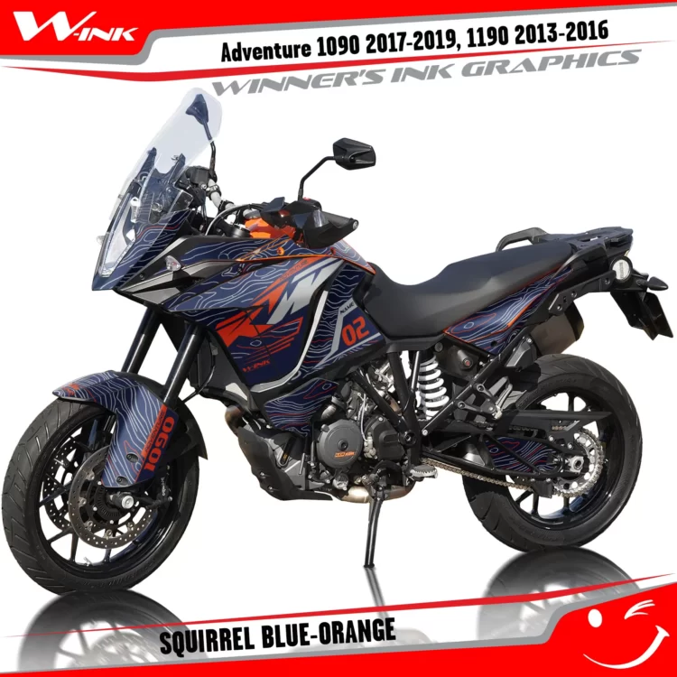 KTM-Adventure-1090-2017-2018-2019-1190-2013-2014-2015-2016-graphics-kit-and-decals-with-designs-Squirrel-Colorfull-Blue-Orange
