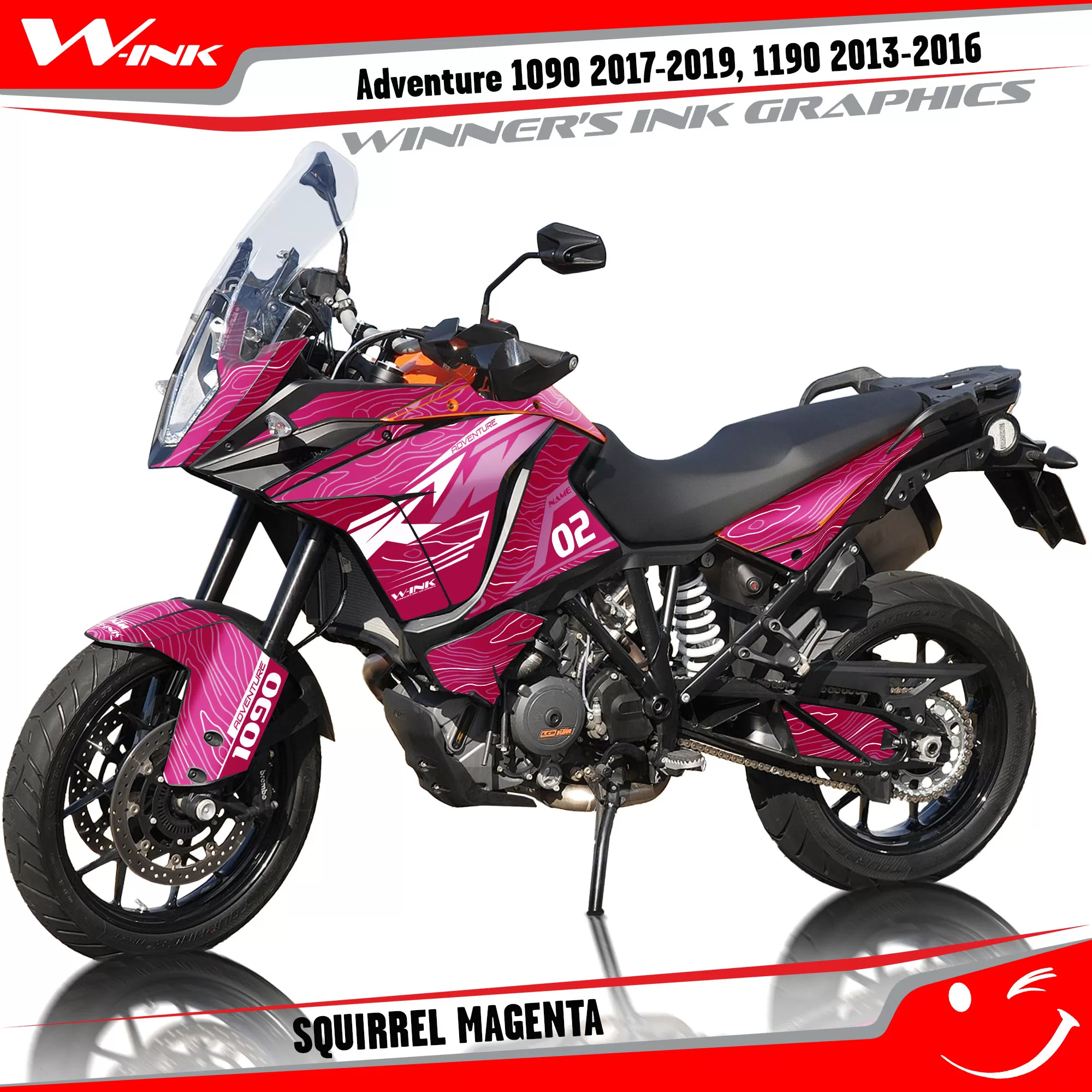 Graphics For KTM Adventure 1090 2017-2019, 1190 2013-2016 Squirrel