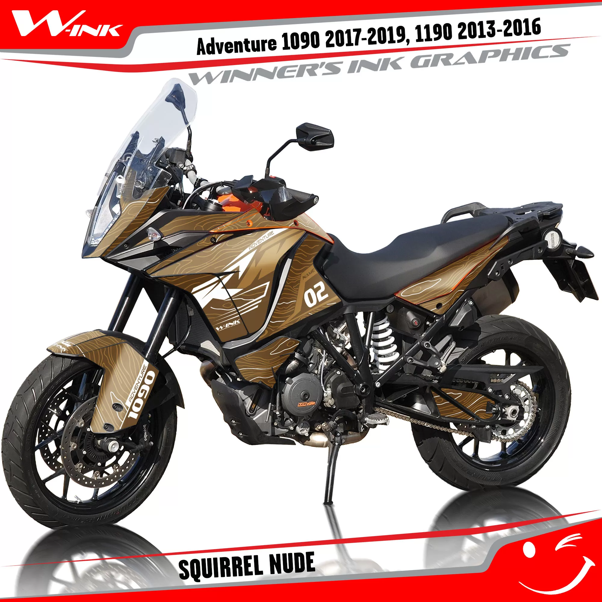 Graphics For KTM Adventure 1090 2017-2019, 1190 2013-2016 Squirrel