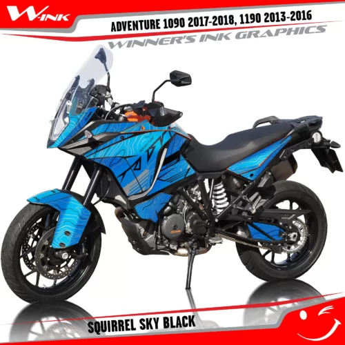 KTM-Adventure-1090-2017-2018-2019-1190-2013-2014-2015-2016-graphics-kit-and-decals-with-designs-Squirrel-Sky-Black