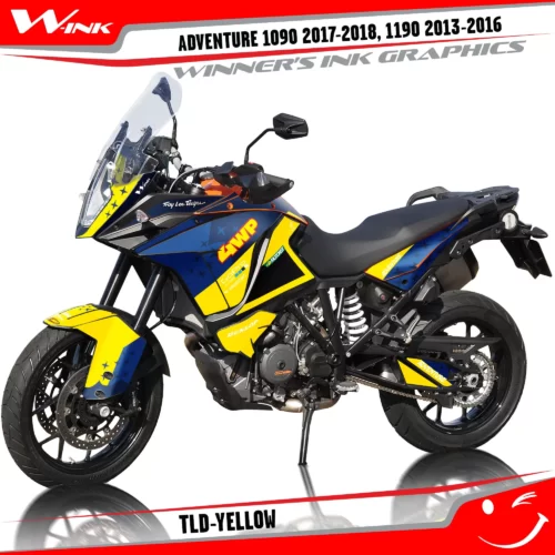 KTM-Adventure-1090-2017-2018-2019-1190-2013-2014-2015-2016-graphics-kit-and-decals-with-designs-TLD-Yellow