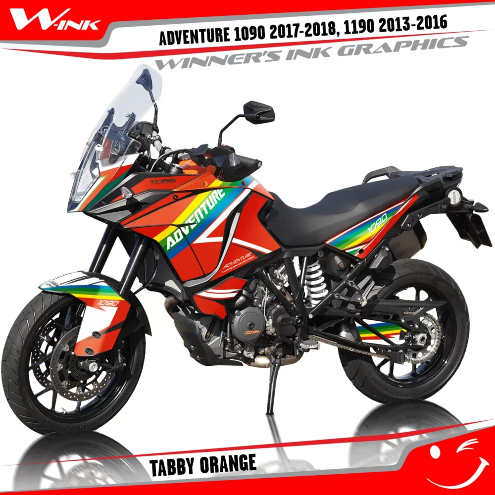 KTM-Adventure-1090-2017-2018-2019-1190-2013-2014-2015-2016-graphics-kit-and-decals-with-designs-Tabby-Orange