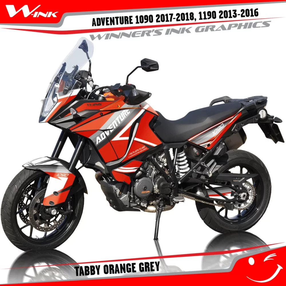 KTM-Adventure-1090-2017-2018-2019-1190-2013-2014-2015-2016-graphics-kit-and-decals-with-designs-Tabby-Orange-Grey