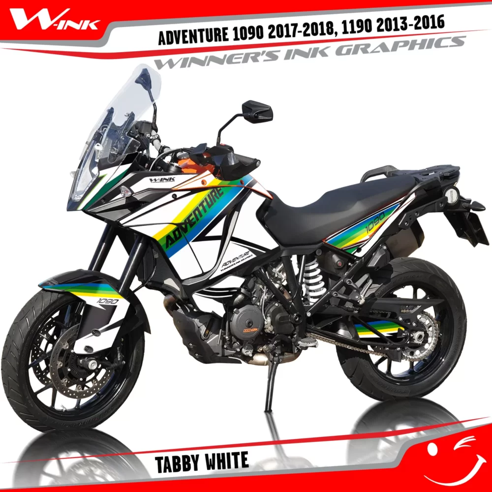 KTM-Adventure-1090-2017-2018-2019-1190-2013-2014-2015-2016-graphics-kit-and-decals-with-designs-Tabby-White