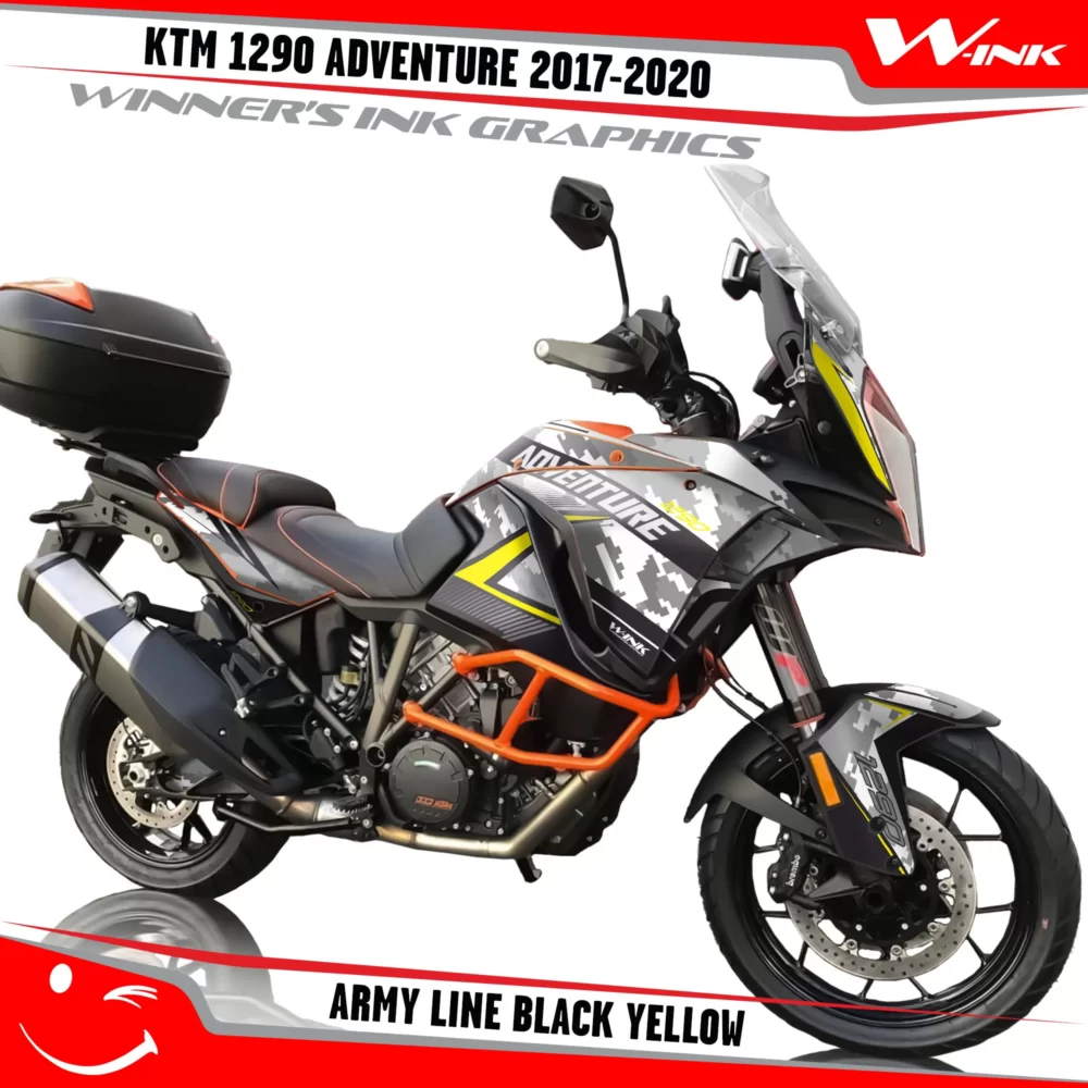 KTM-Adventure-1290-2017-2018-2019-2020-graphics-kit-and-decals-Army-Line-Black-Yellow