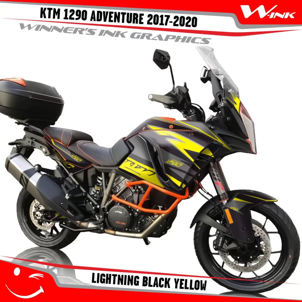 KTM-Adventure-1290-2017-2018-2019-2020-graphics-kit-and-decals-Lightning-Black-Yellow