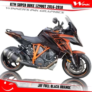 KTM-SUPER-DUKE-1290-GT-2016-2017-2018-graphics-kit-and-decals-Jay-Full-Black-Orange