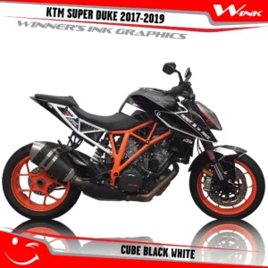 KTM-SUPER-DUKE-2017-2018-2019-graphics-kit-and-decals-Cube-Black-White