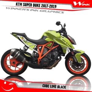 KTM-SUPER-DUKE-2017-2018-2019-graphics-kit-and-decals-Cube-Lime-Black