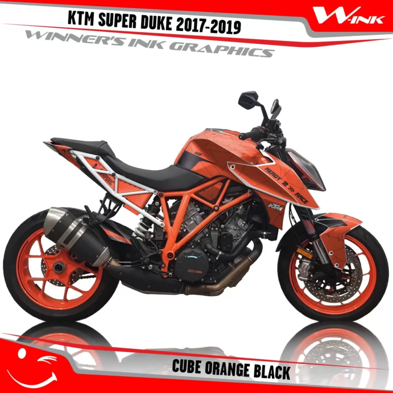 KTM-SUPER-DUKE-2017-2018-2019-graphics-kit-and-decals-Cube-Orange-Black