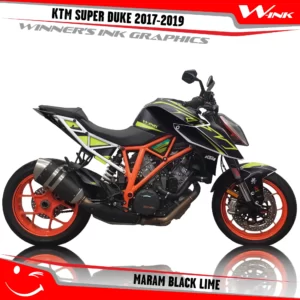 KTM-SUPER-DUKE-2017-2018-2019-graphics-kit-and-decals-Maram-Black-Lime