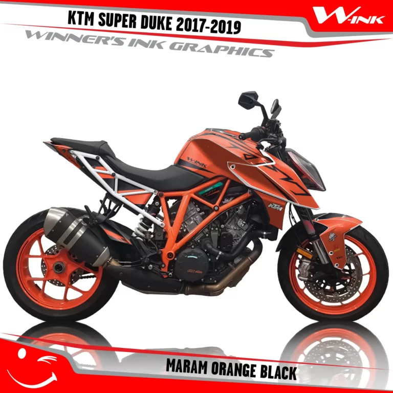 KTM-SUPER-DUKE-2017-2018-2019-graphics-kit-and-decals-Maram-Orange-Black