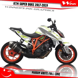 KTM-SUPER-DUKE-2017-2018-2019-graphics-kit-and-decals-Maram-White-Full-Lime