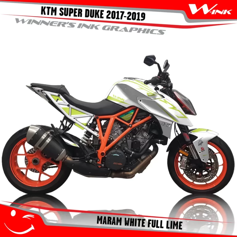 KTM-SUPER-DUKE-2017-2018-2019-graphics-kit-and-decals-Maram-White-Full-Lime
