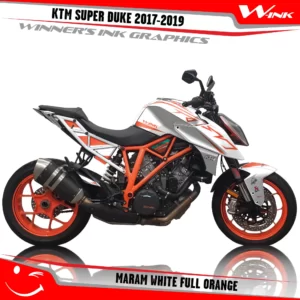 KTM-SUPER-DUKE-2017-2018-2019-graphics-kit-and-decals-Maram-White-Full-Orange