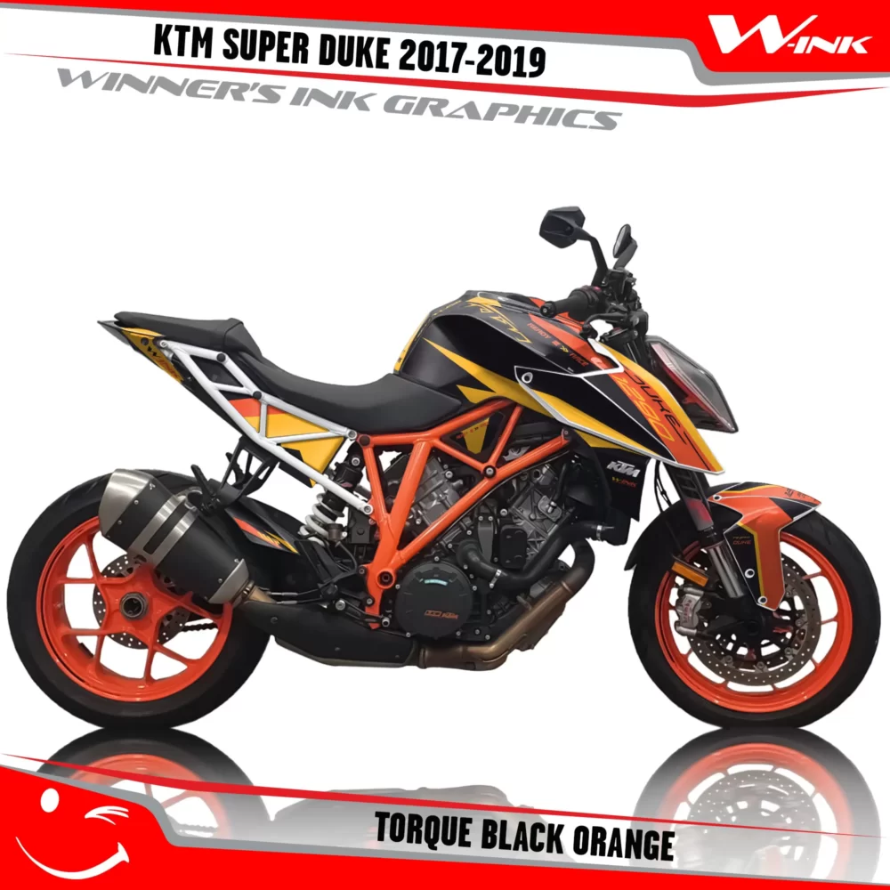 KTM-SUPER-DUKE-2017-2018-2019-graphics-kit-and-decals-Torque-Black-Orange