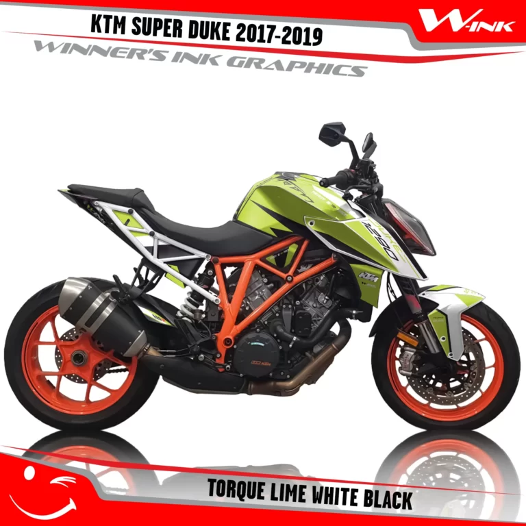 KTM-SUPER-DUKE-2017-2018-2019-graphics-kit-and-decals-Torque-Lime-White-Black